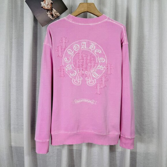 Chrome Hearts Pink Long-Sleeved Sweatshirt - Picture 1 of 9